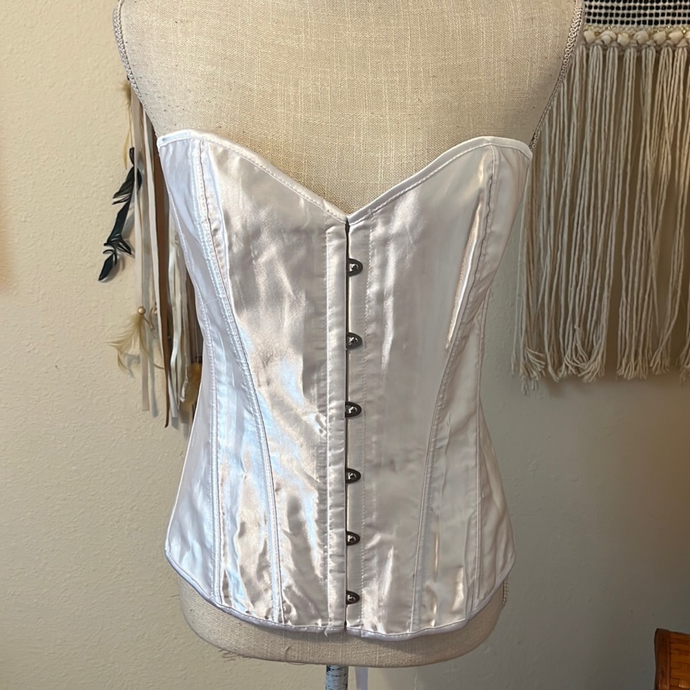 White Corset/ White Corset Top/ White Corset Lingerie/ Size 3XL